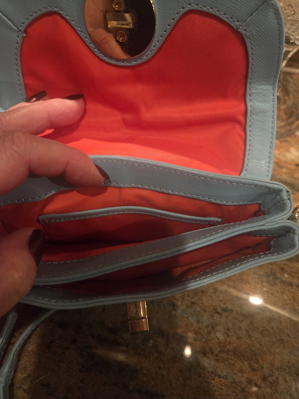 Tory Burch Light Blue Crossbody Bag - Picture 6 of 7